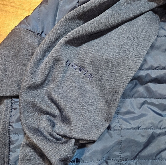 Orvis Quilted Hybrid Jacket Blue Men’s Large Full Zip - Picture 10 of 10